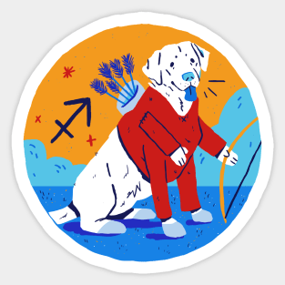 Good Boy Astrology Society - Sagittarius Front And Back Sticker